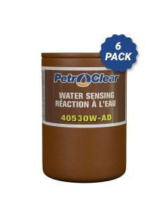 (Case of 6) Petro Clear 40530W-AD Particulate Removing & Water Sensing Spin-on Filter