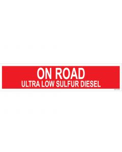 4" X 18" ON ROAD ULTRA LOW SULFUR Decal