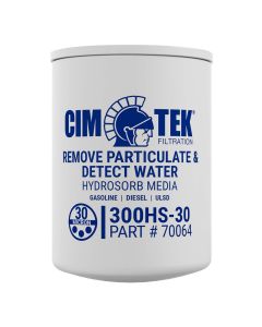 Cim-Tek 70064 (300HS-30) 30 Micron Water Detection Particulate Fuel Filter (PET*40530W)