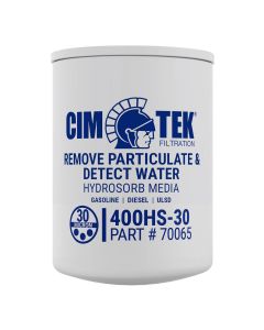 Cim-Tek 70065 (400HS-30) 30 Micron Water Detection Particulate Fuel Filter (PET*40530W-AD)