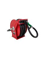 Fill-Rite FRHR10050 1" x 50' Retractable Fuel Hose Reel with Auto Nozzle Suitable for Gasoline, Diesel, Kerosene, and Light Oils