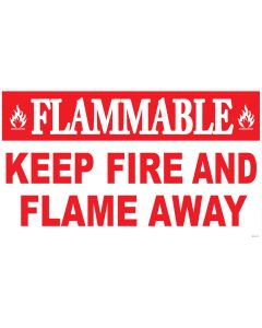18" X 30" FLAMMABLE KEEP FIRE AND FLAME AWAY Decal