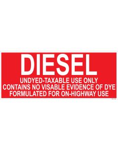 9" X 22" UNDYED DIESEL Decal