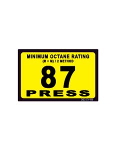 1-3/4" X 2-3/4" 87 GILBARCO OCTANE/PRESS Decal