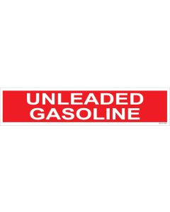 4" X 18"  UNLEADED GASOLINE Decal