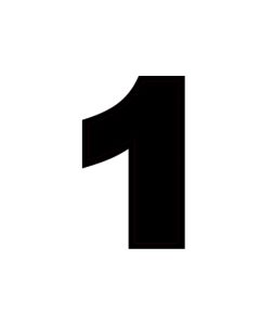 3" BLACK NUMBER "1" Decal