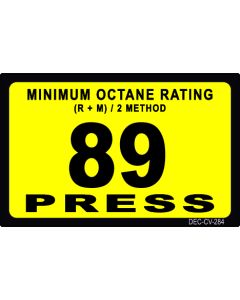 1-3/4" X 2-3/4" 89 GILBARCO OCTANE/PRESS Decal