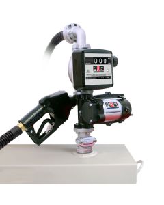 Piusi F0037550E EX50 12V 15GPM Fuel Transfer Pump Pro W/ Automatic Nozzle & K33 Meter GPM