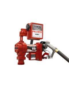 Fill-Rite FR1211H 12V DC 15 GPM Fuel Transfer Pump with Meter & Nozzle