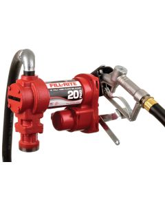 Fill-Rite FR4210H 12V DC 20GPM Heavy-Duty Fuel Transfer Pump with Manual Nozzle